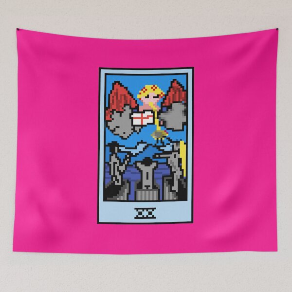 Item preview, Wait, is this pixel art tarot? Pink - Major Arcana 'Judgement' (Design for T-shirt, stickers and other accessories) designed and sold by Pixel Waite.
