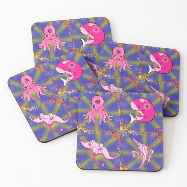 Item preview, Pink Sea Creatures with Mandala Design designed and sold by MyMemoriesArts.