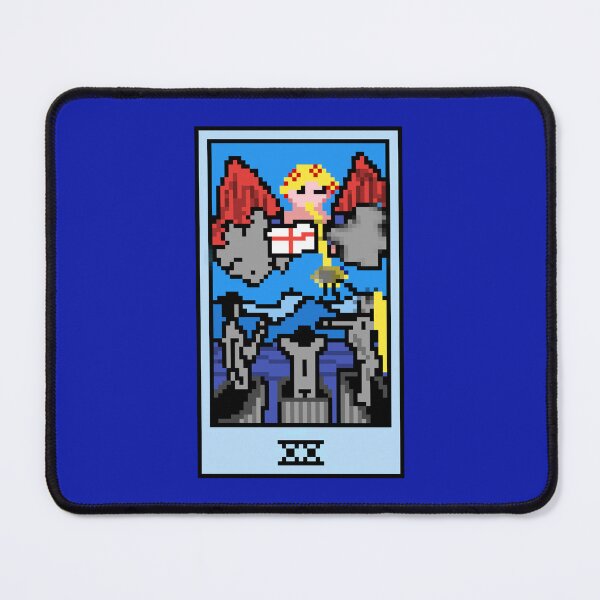 Item preview, Wait, is this pixel art tarot? Blue - Major Arcana 'Judgement' (Design for T-shirt, stickers and other accessories) designed and sold by Pixel Waite.