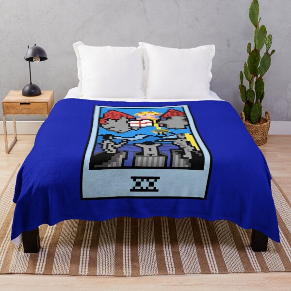 Item preview, Wait, is this pixel art tarot? Blue  - Major Arcana 'Judgement' (Design for T-shirt, stickers and other accessories) designed and sold by Pixel Waite.