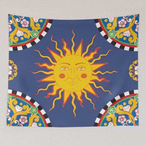 Item preview, "Bring Mediterranean Charm to Your Home: The Stunning Sicilian Baroque Maiolica with Sun" designed and sold by nouveaudecor.