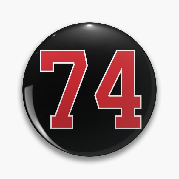 Item preview, Sports Number 74, red black color lucky sport seventy four designed and sold by ArtIsParty.