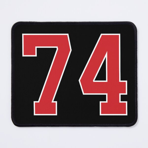 Item preview, Sports Number 74, red black color lucky sport seventy four designed and sold by ArtIsParty.