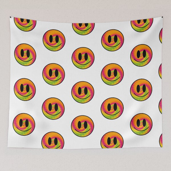 Item preview, hippy trippy tiedye colorful emoji designed and sold by Beeroclock.