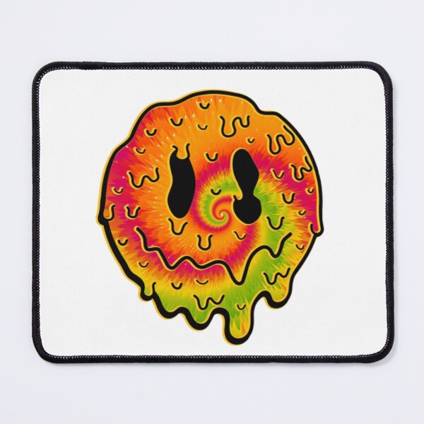 Item preview, Tiedye trippy melting smile emoji designed and sold by Beeroclock.