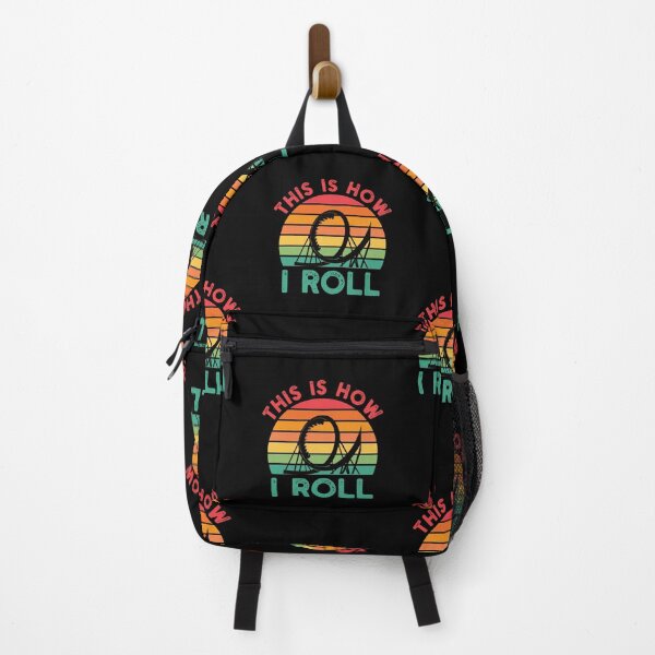 Item preview, Funny Rollercoaster Gift: This Is How I Roll Rollercoaster Retro Vintage - Roller coaster Amusement Lover designed and sold by Adexyl.