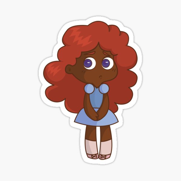Little Girl with Red Hair Sticker