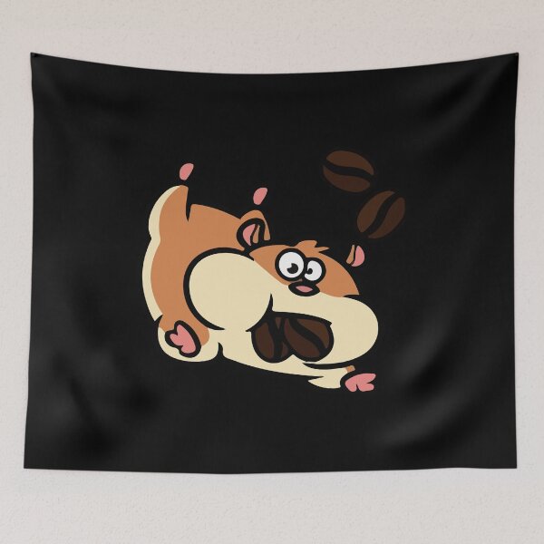 Item preview, Golden Hamster Eating Coffee Beans designed and sold by FerrenSmall.