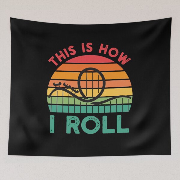 Item preview, Funny Rollercoaster Gift: This Is How I Roll Rollercoaster Retro Vintage - Roller coaster Amusement Lover designed and sold by Adexyl.