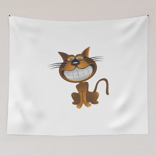 Item preview, Smiling cat funny drawing of a smiling cat, cartoon cute and funny designed and sold by eventdesign77.