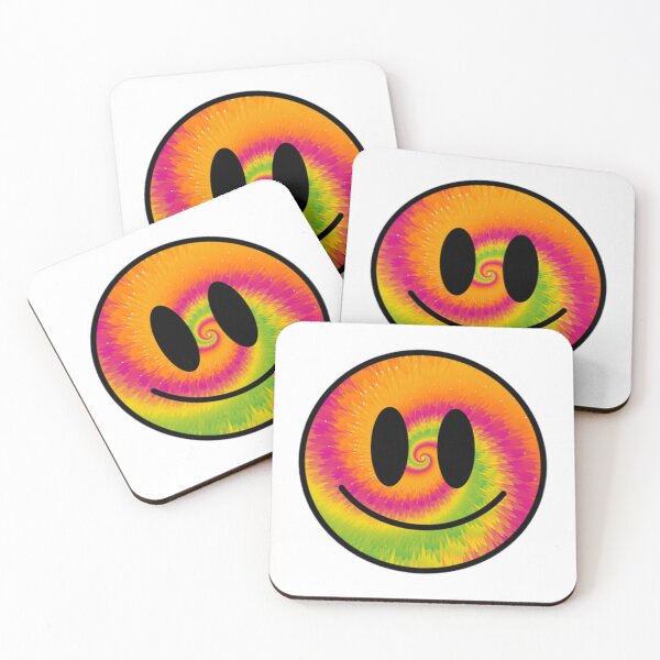 Item preview, hippy trippy tiedye colorful emoji designed and sold by Beeroclock.