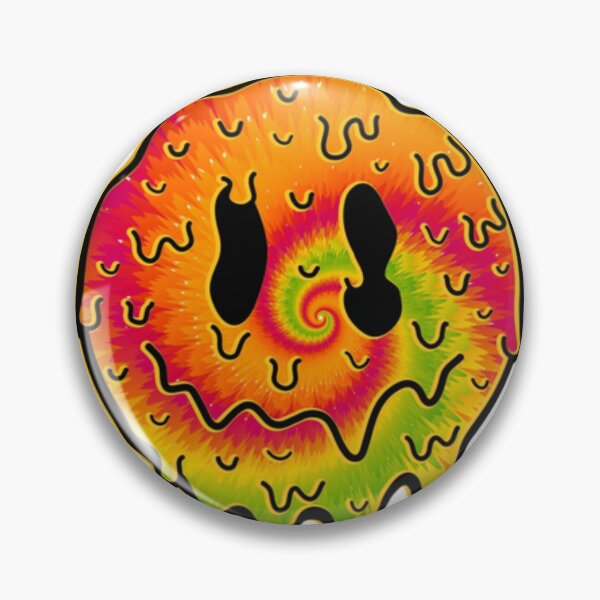 Item preview, Tiedye trippy melting smile emoji designed and sold by Beeroclock.