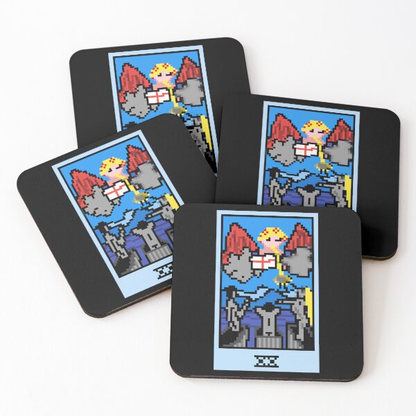 Item preview, Wait, is this pixel art tarot? Black - Major Arcana 'Judgement' (Design for T-shirt, stickers and other accessories) designed and sold by Pixel Waite.
