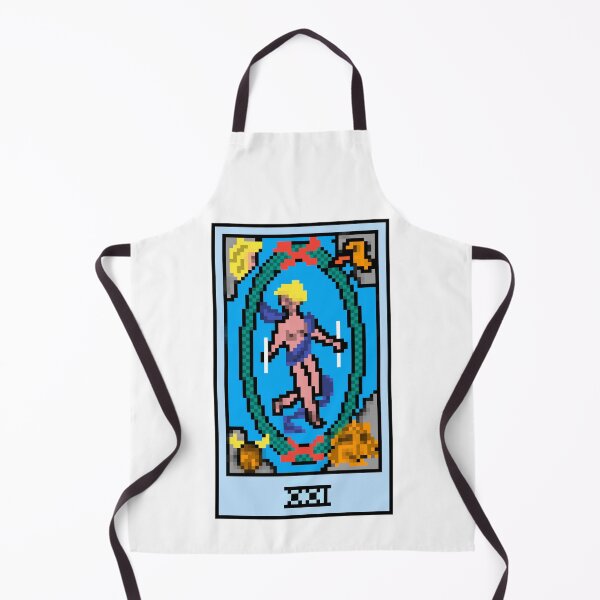 Item preview, Wait, is this pixel art tarot? White - Major Arcana 'The World' (Design for T-shirt, stickers and other accessories) designed and sold by Pixel Waite.