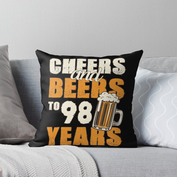 Item preview, Cheers and Beers to 98 years, funny birthday gift designed and sold by HeavyStyle.