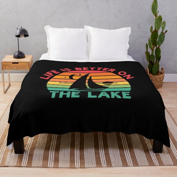 Item preview, Life Is Better On The Lake - Retro Sailing Yacht - Lake Vacation Lover designed and sold by Adexyl.
