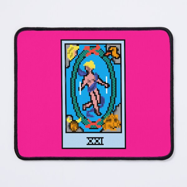 Item preview, Wait, is this pixel art tarot? Pink - Major Arcana 'The World' (Design for T-shirt, stickers and other accessories) designed and sold by Pixel Waite.
