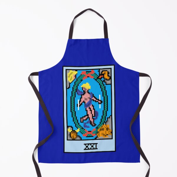 Item preview, Wait, is this pixel art tarot? Blue  - Major Arcana 'The World' (Design for T-shirt, stickers and other accessories) designed and sold by Pixel Waite.