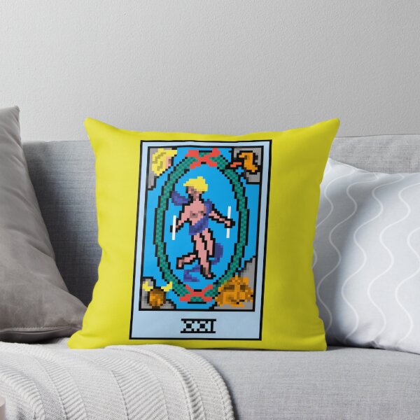 Item preview, Wait, is this pixel art tarot? Yellow - Major Arcana 'The World' (Design for T-shirt, stickers and other accessories) designed and sold by Pixel Waite.