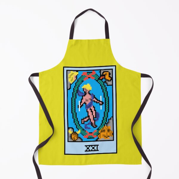 Item preview, Wait, is this pixel art tarot? Yellow - Major Arcana 'The World' (Design for T-shirt, stickers and other accessories) designed and sold by Pixel Waite.