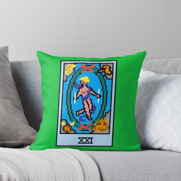 Item preview, Wait, is this pixel art tarot? Green - Major Arcana 'The World' (Design for T-shirt, stickers and other accessories) designed and sold by Pixel Waite.