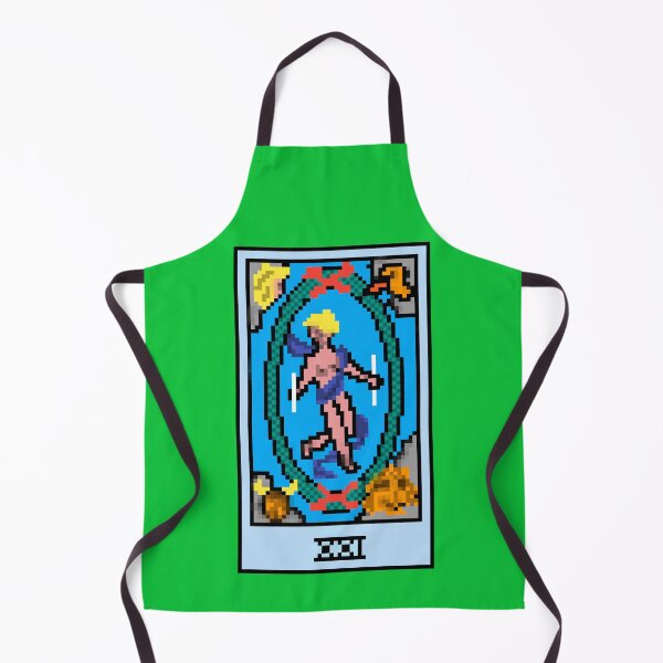 Item preview, Wait, is this pixel art tarot? Green - Major Arcana 'The World' (Design for T-shirt, stickers and other accessories) designed and sold by Pixel Waite.