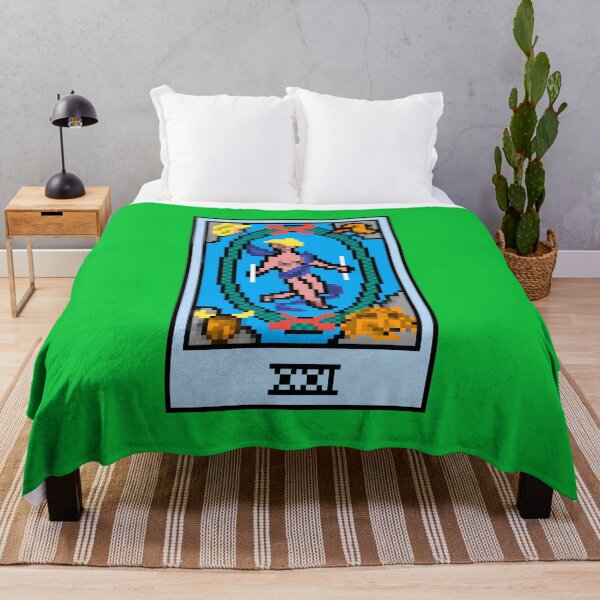 Item preview, Wait, is this pixel art tarot? Green - Major Arcana 'The World' (Design for T-shirt, stickers and other accessories) designed and sold by Pixel Waite.