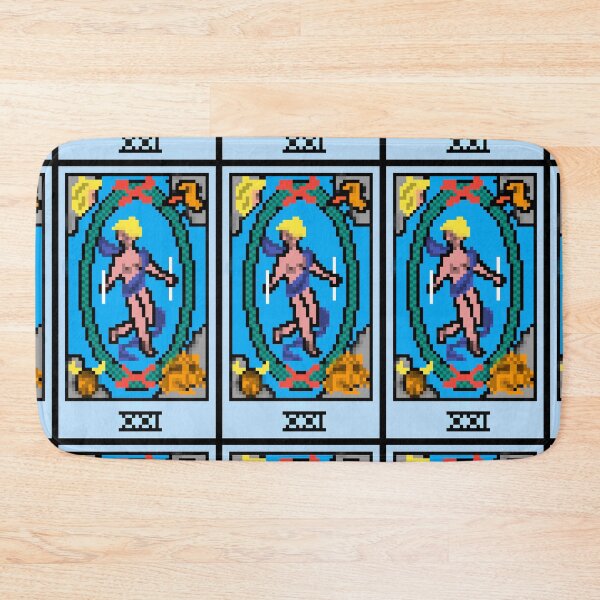Item preview, Wait, is this pixel art tarot? Green - Major Arcana 'The World' (Design for T-shirt, stickers and other accessories) designed and sold by Pixel Waite.