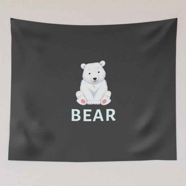 Item preview, The cute white happy bear with quote designed and sold by Mount Rock.