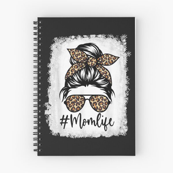 Item preview, Women mom life bleached shirt mom life leopard messy bun designed and sold by AngelaPotter01.