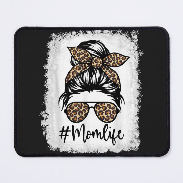 Item preview, Women mom life bleached shirt mom life leopard messy bun designed and sold by AngelaPotter01.
