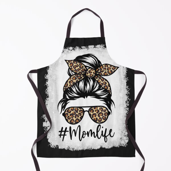 Item preview, Women mom life bleached shirt mom life leopard messy bun designed and sold by AngelaPotter01.