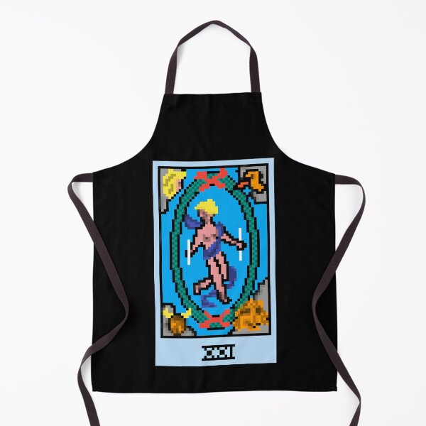 Item preview, Wait, is this pixel art tarot? Black - Major Arcana 'The World' (Design for T-shirt, stickers and other accessories) designed and sold by Pixel Waite.