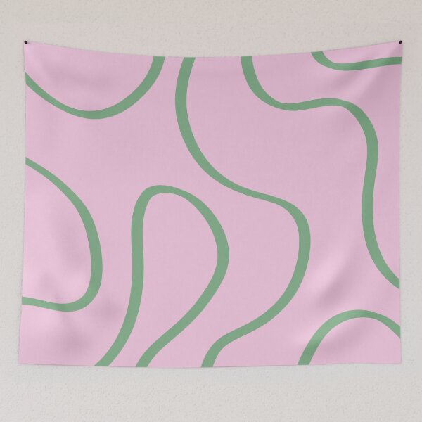 Item preview, Green lines on a pink background designed and sold by feannaart.