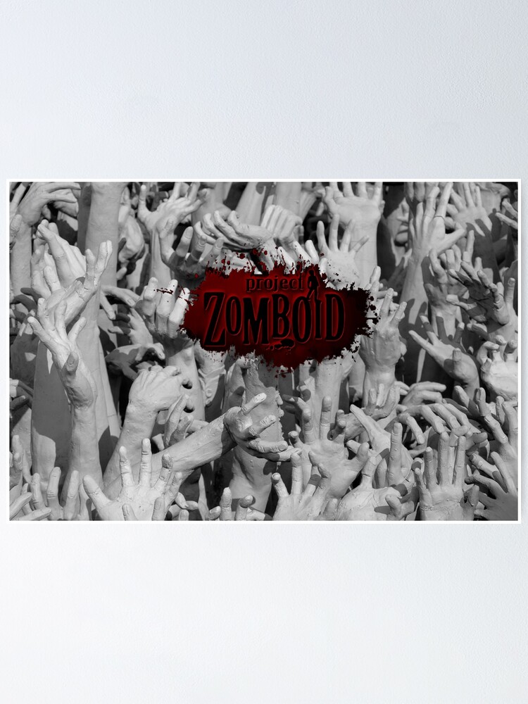"Project Zomboid Hands with Blood Splatter Gamer" Poster for Sale by