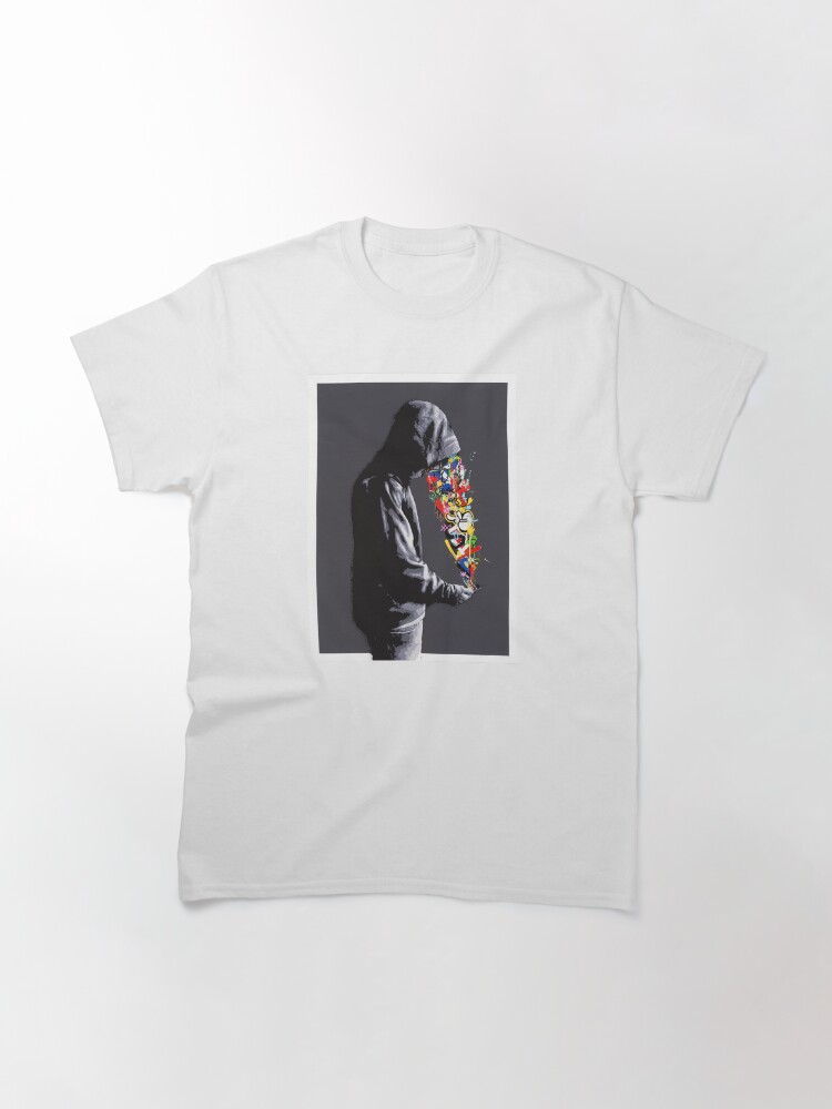 Thumbnail 3 of 7, Classic T-Shirt, Connection - Martin Whatson - Urban Art Graffiti designed and sold by Teecha.