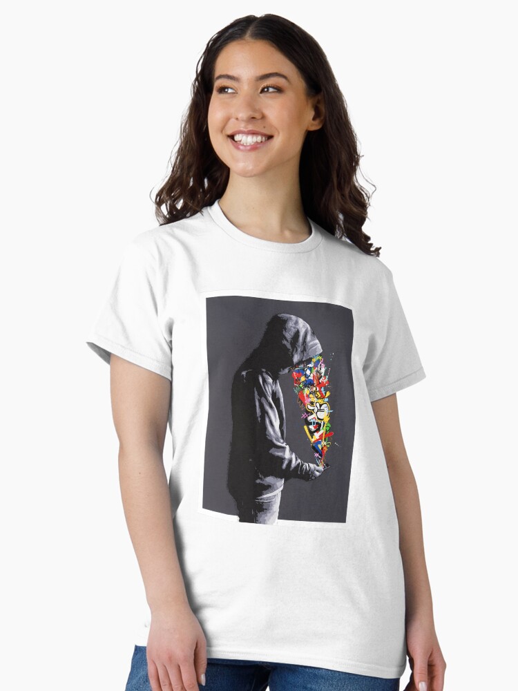 Thumbnail 1 of 7, Classic T-Shirt, Connection - Martin Whatson - Urban Art Graffiti designed and sold by Teecha.