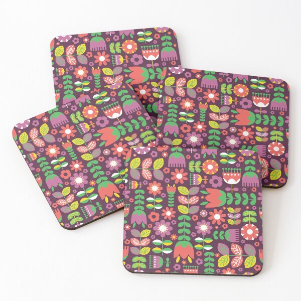 Item preview, Geometric Coral and Peony Florals designed and sold by sarakaquabubble.
