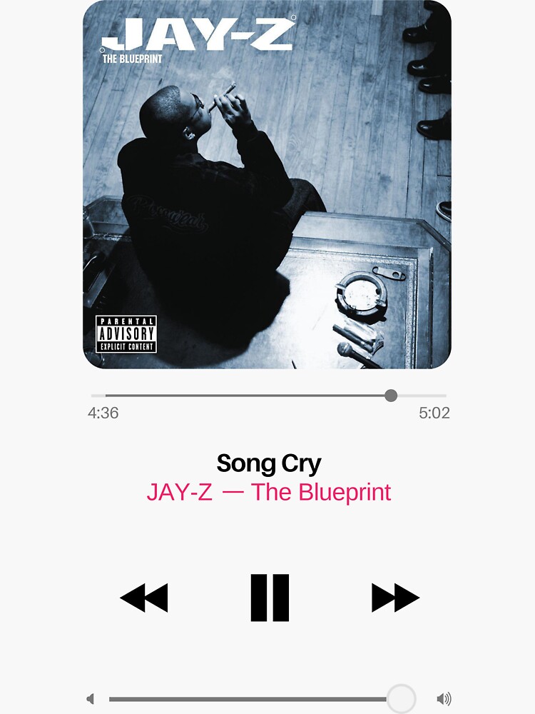 "JAYZ Song Cry" Sticker by BRLY Redbubble