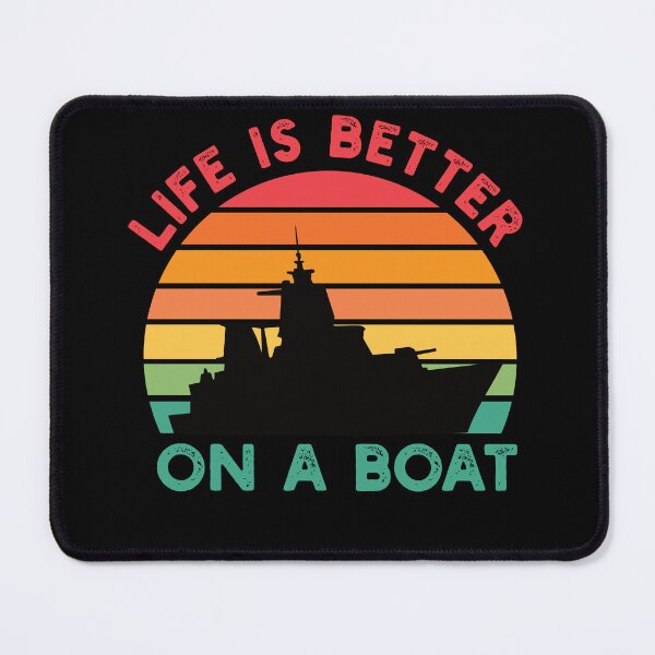 Item preview, Life is Better on a Boat - Funny Boating Boat Lover - Retro Boater Captain designed and sold by Adexyl.