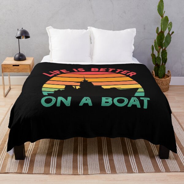 Item preview, Life is Better on a Boat - Funny Boating Boat Lover - Retro Boater Captain designed and sold by Adexyl.