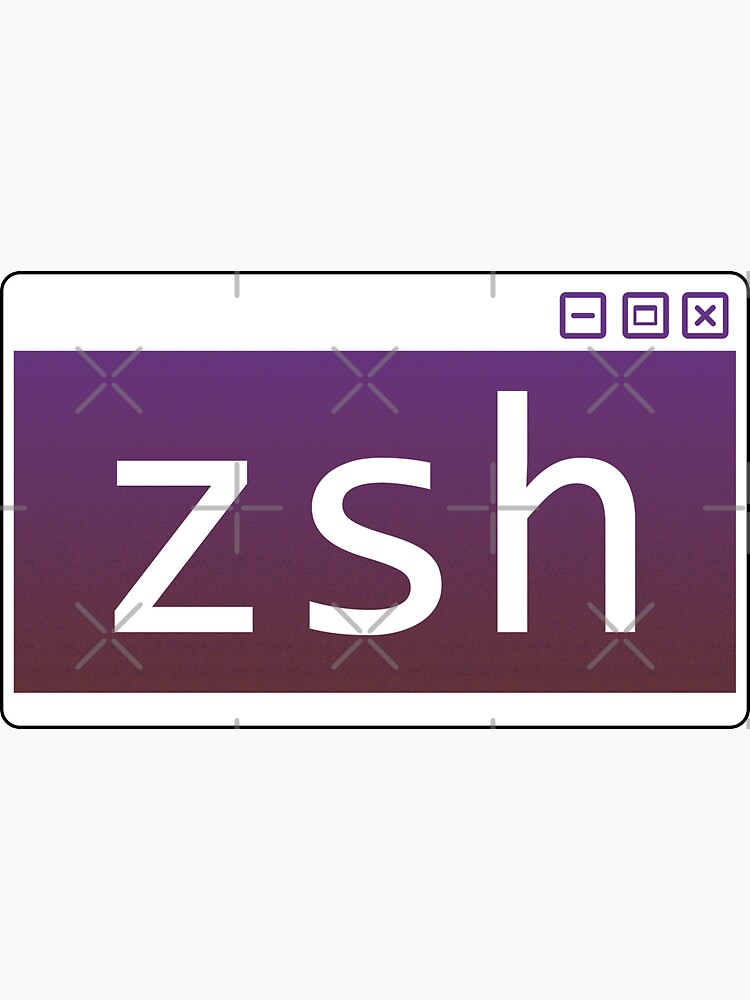 "ZSH window retro Z shell" Sticker by typonquotes Redbubble