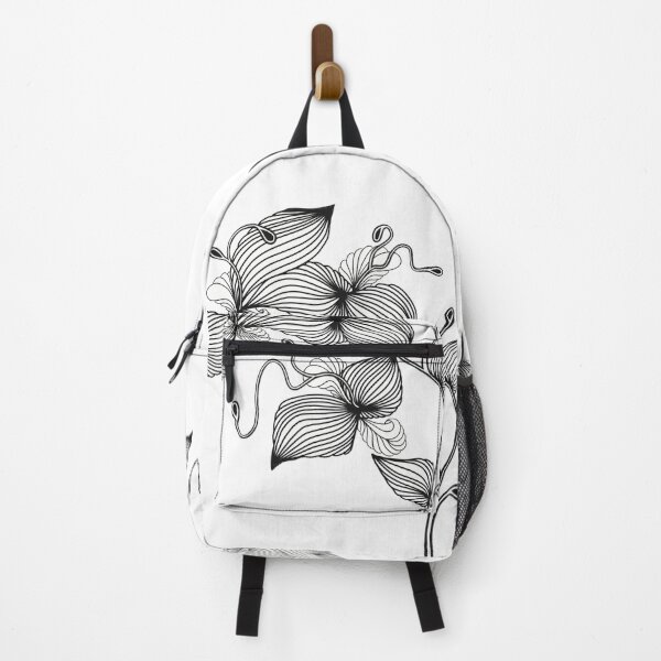 Item preview, Leafy Summer Sprout, Black and White Digital Line Drawing designed and sold by cherdoodles.