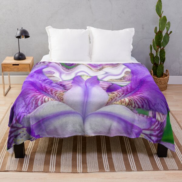 Item preview, Purple iris - close up on abstract background - floral art designed and sold by MarionsArt.