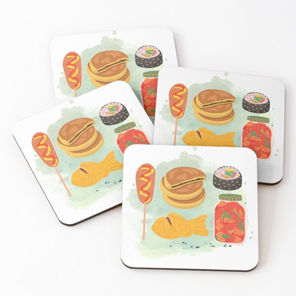 Item preview, Corn dog, Bungeoppang, Kimchi, Kimbap, Hotteok, Korean Food designed and sold by Keffy.