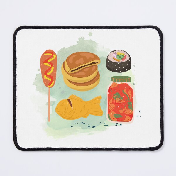 Item preview, Corn dog, Bungeoppang, Kimchi, Kimbap, Hotteok, Korean Food designed and sold by Keffy.