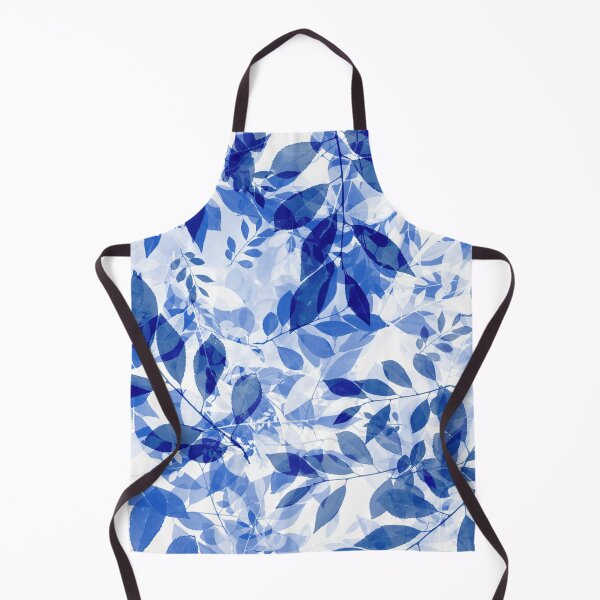 Item preview, Abstract Blue and White Leaves designed and sold by Cato99.