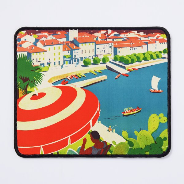 Item preview, ASCONA Tessin Lago Maggiore Switzerland Open All Year Long Vintage Travel Poster designed and sold by retroposters.