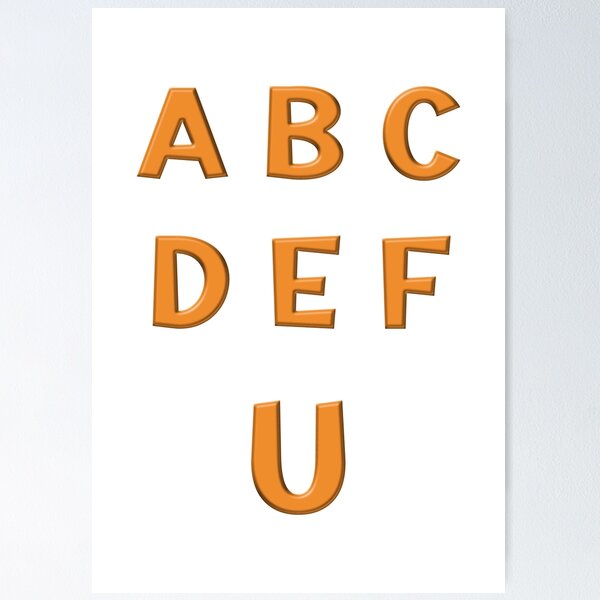 Abcdefg Posters for Sale