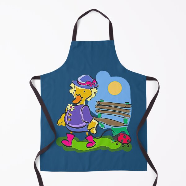 Item preview, Cute Duck Walking Her Pet Ladybug in the Park designed and sold by evisionarts.